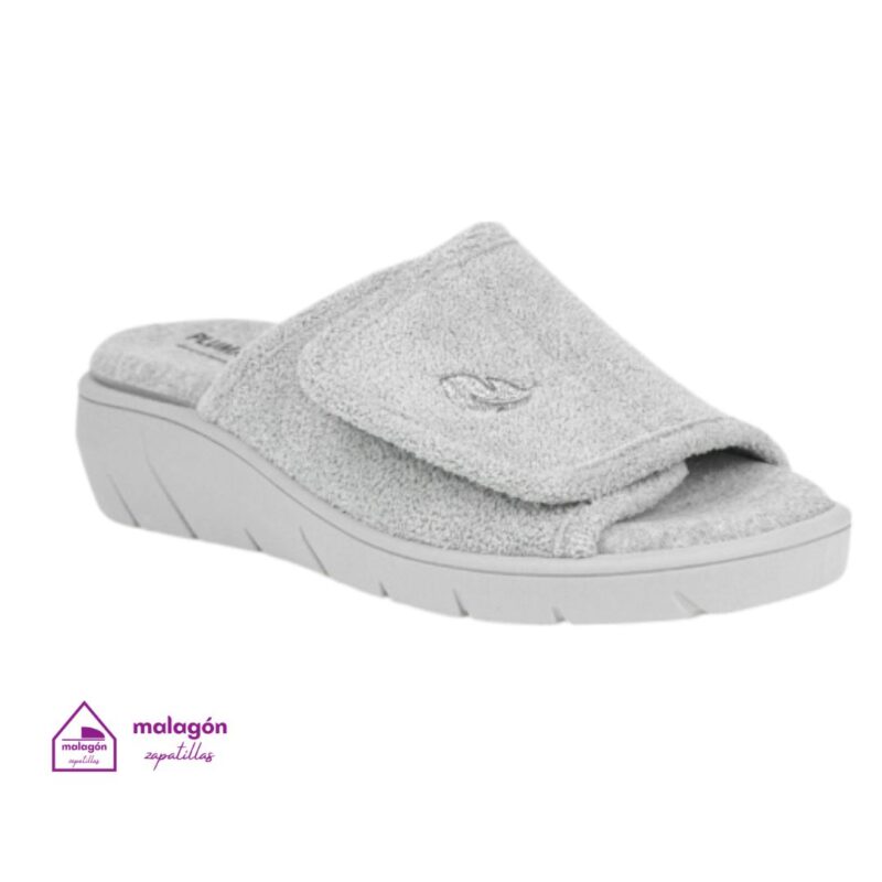 Zapatillas de casa mujer Plumaflex Roal 14511 gris