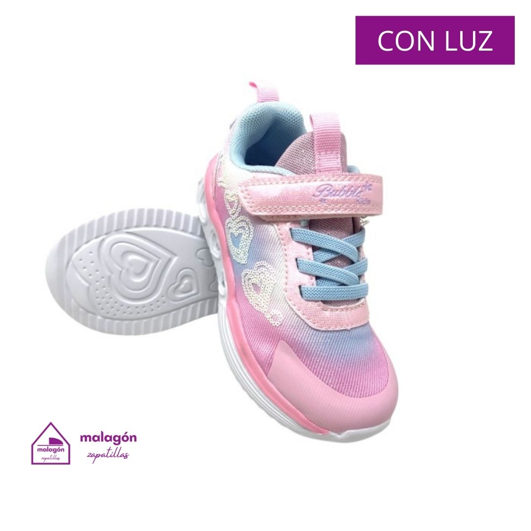 Zapatillas para niño Bubble Kids Bobble C1271 rosa con luces Zapatillas para niño Bubble Kids Bobble C1271 rosa con luces