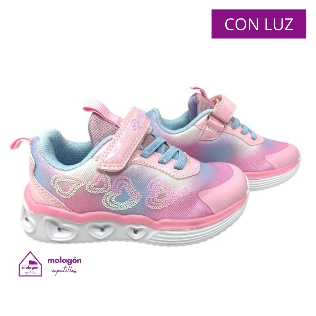 Zapatillas para niño Bubble Kids Bobble C1271 rosa con luces Zapatillas para niño Bubble Kids Bobble C1271 rosa con luces