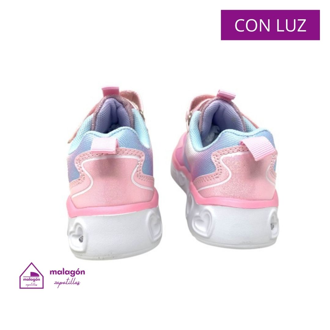 Zapatillas para niño Bubble Kids Bobble C1271 rosa con luces Zapatillas para niño Bubble Kids Bobble C1271 rosa con luces